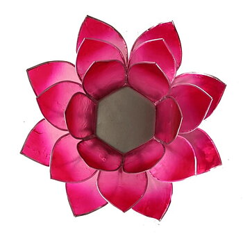 Lotus Atmospheric Light Pink Silver Trim -- 13.5 Cm