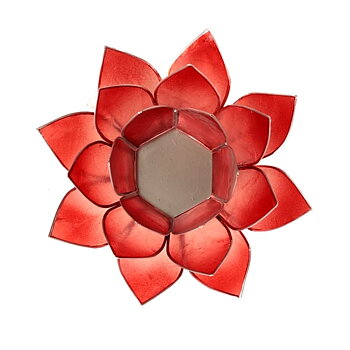 Lotus Atmospheric Light Silver Trim Pink/Red -- 13.5 Cm
