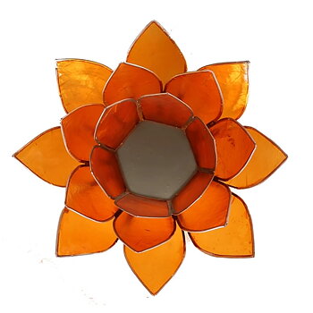 Lotus Atmospheric Light Chakra 2 Orange Silver Trim -- 13.5