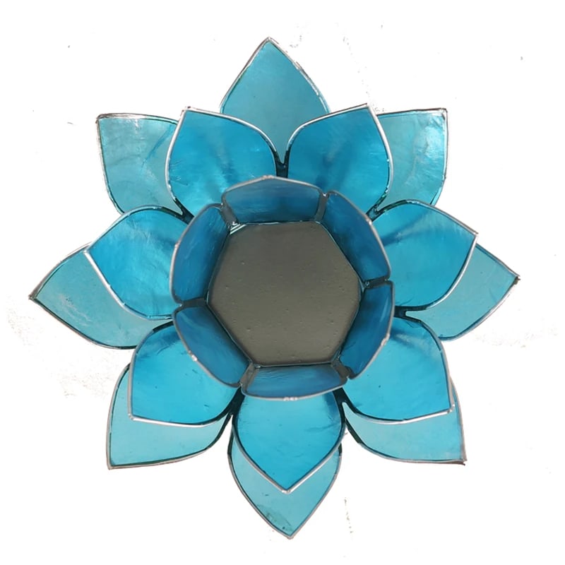Lotus Atmospheric Light Chakra 5 Blue Silver Trim -- 13.5 C - 2