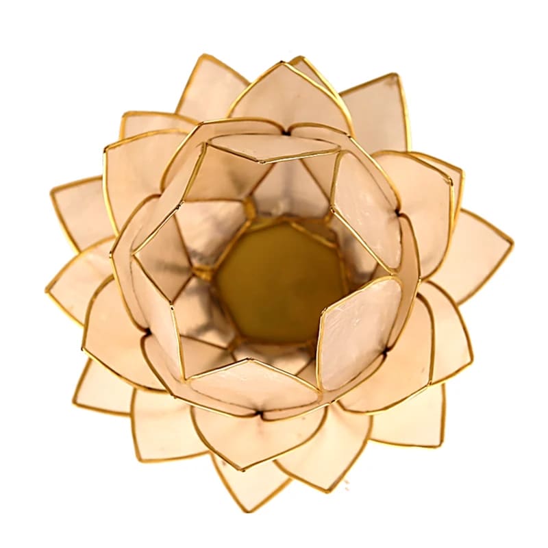 Lotus Atmospheric Light Capiz Natural Large -- 15X15 Cm - 2