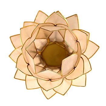 Lotus Atmospheric Light Capiz Natural Large -- 15X15 Cm