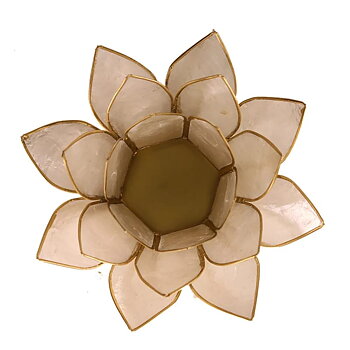 Lotus Atmospheric Light Pearl Gold Trim -- 13.5 Cm