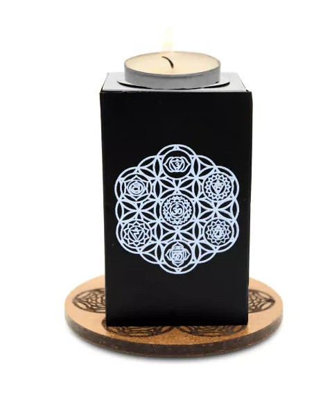 Svart / Vit Chakra Ljushållare