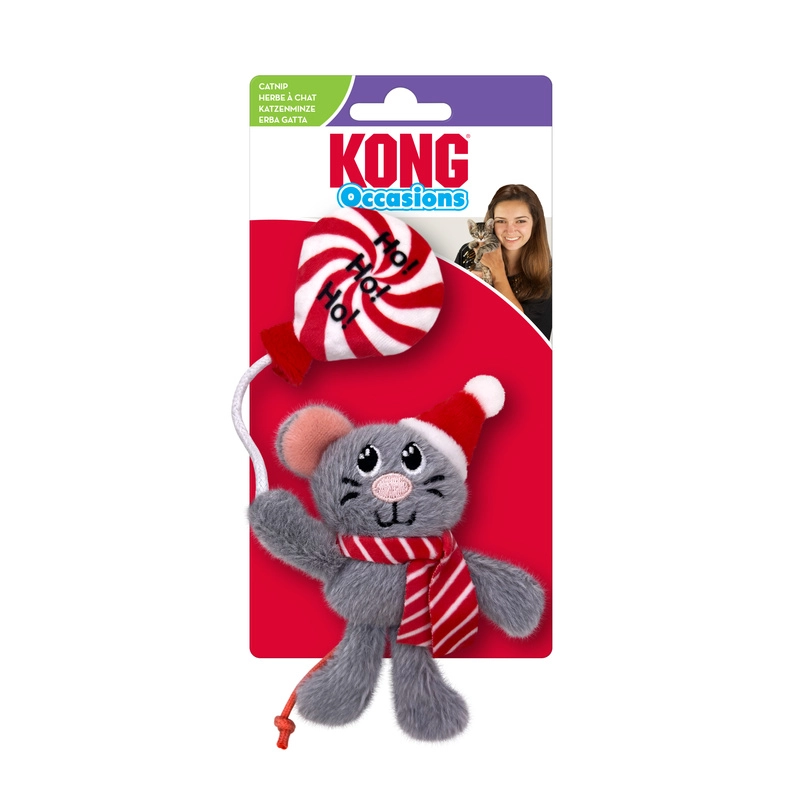 KONG Kattleksak Holiday Occasions Mouse