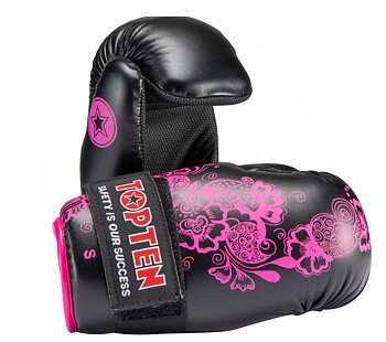 Topten Open Hand Pointfight Flowers, Black/Pink