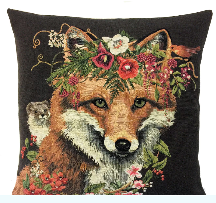 Fox Flower with Friends brun 3 olika motiv  