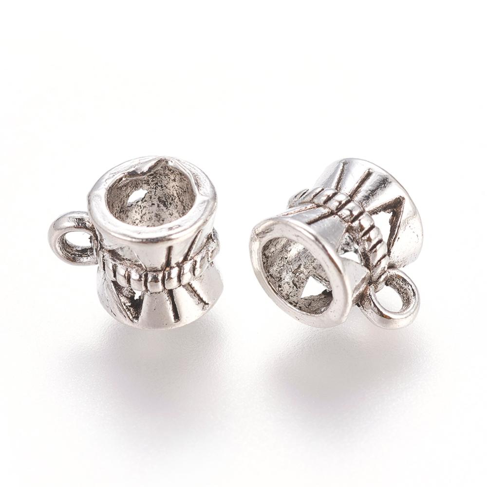 Connector / bail  silver pattern - 3