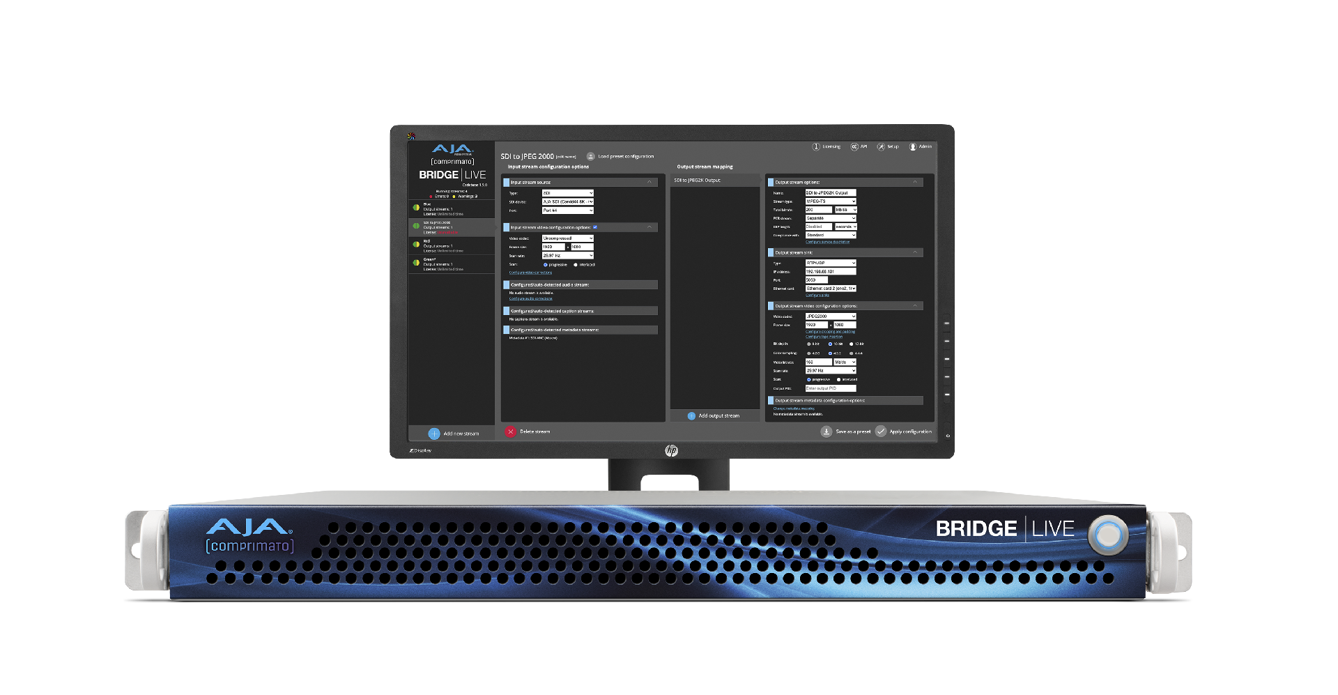 AJA BRIDGE LIVE 12G 1RU Streaming and Transcoding Appliance - 3