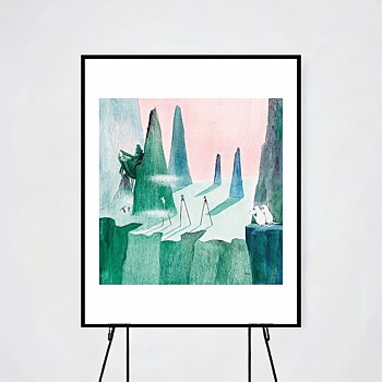 Mumin affisch Kometen kommer,  24x30 cm - Mumin poster