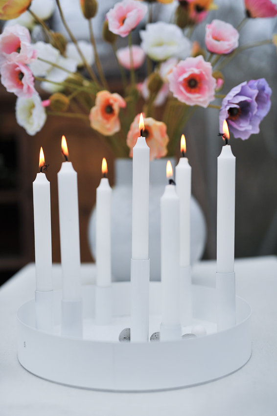 Sund - Candle tray - Candlestick - Candle holder - White - Metal - 2