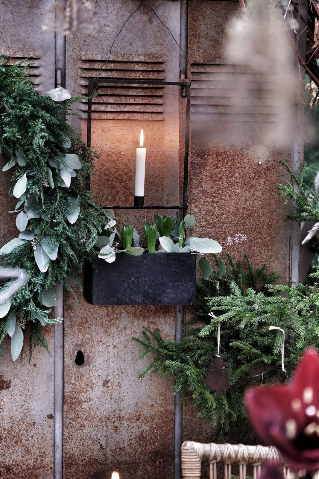 Wall candle holder - Candle holder with pot - 1 candle - 4