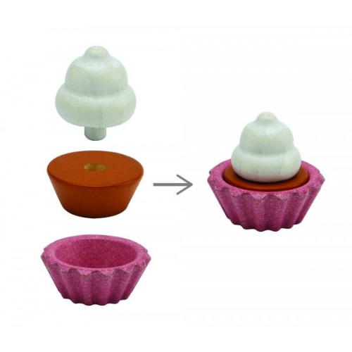 Leksakscupcakes av trä
