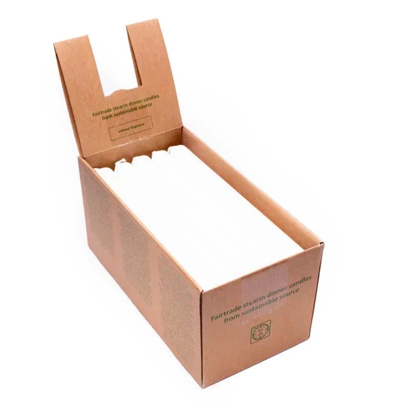 Doftfritt middagsljus vitt stearin  -- 23X2 Cm - 25 St. - 2