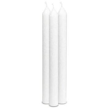 Doftfritt middagsljus vitt stearin  -- 23X2 Cm - 25 St.