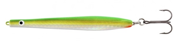 Westin Sølvpilen 20g 10cm är ett långkastande havsöringsdrag. galet bra på havsöring. chartreuse diamond