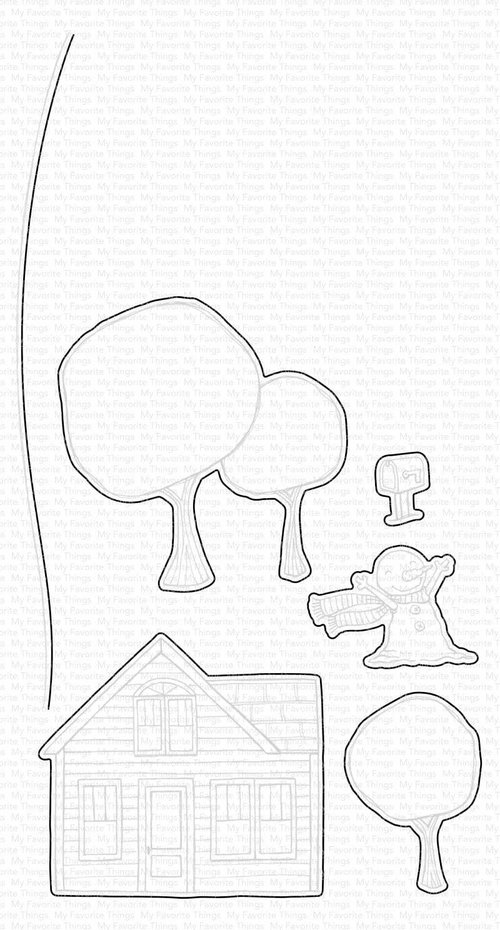 MY FAVORITE THINGS -SY Flurry of Love STAMP & DIE SET  - 2