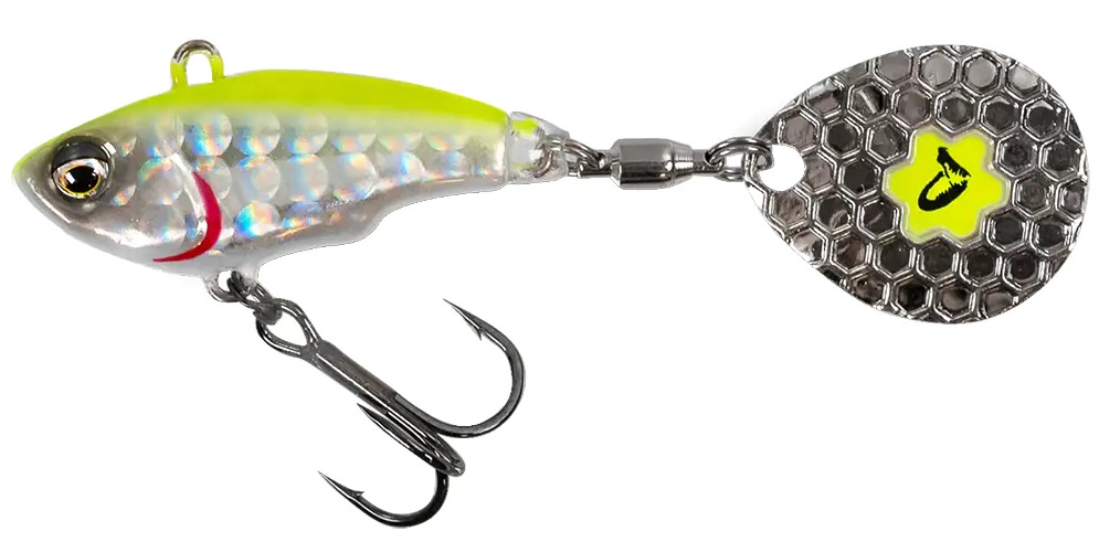 spinner tail from savage gear. extremely effective on perch, trout, char and rainbow trout. 16g lemon back flash