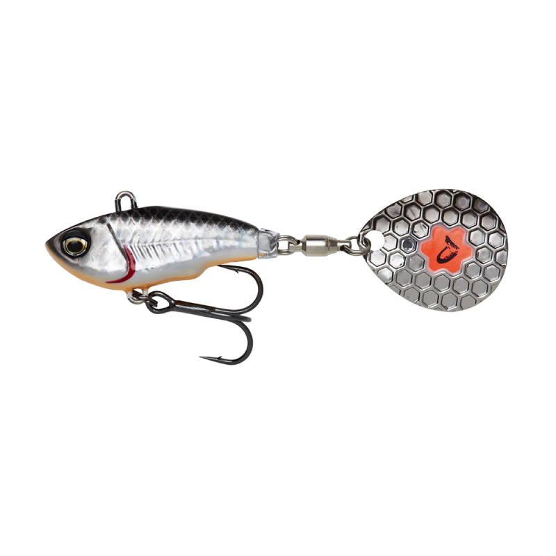 spinner tail from savage gear. extremely effective on perch, trout, char and rainbow trout. 16g dirty roach