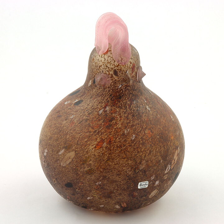 モニカ・バックストロム   鶏   ニワトリ ガラス  Laura    18cm  1970年代