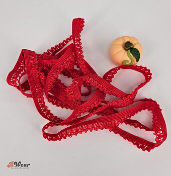 Decorative elastic 12 mm - Röd