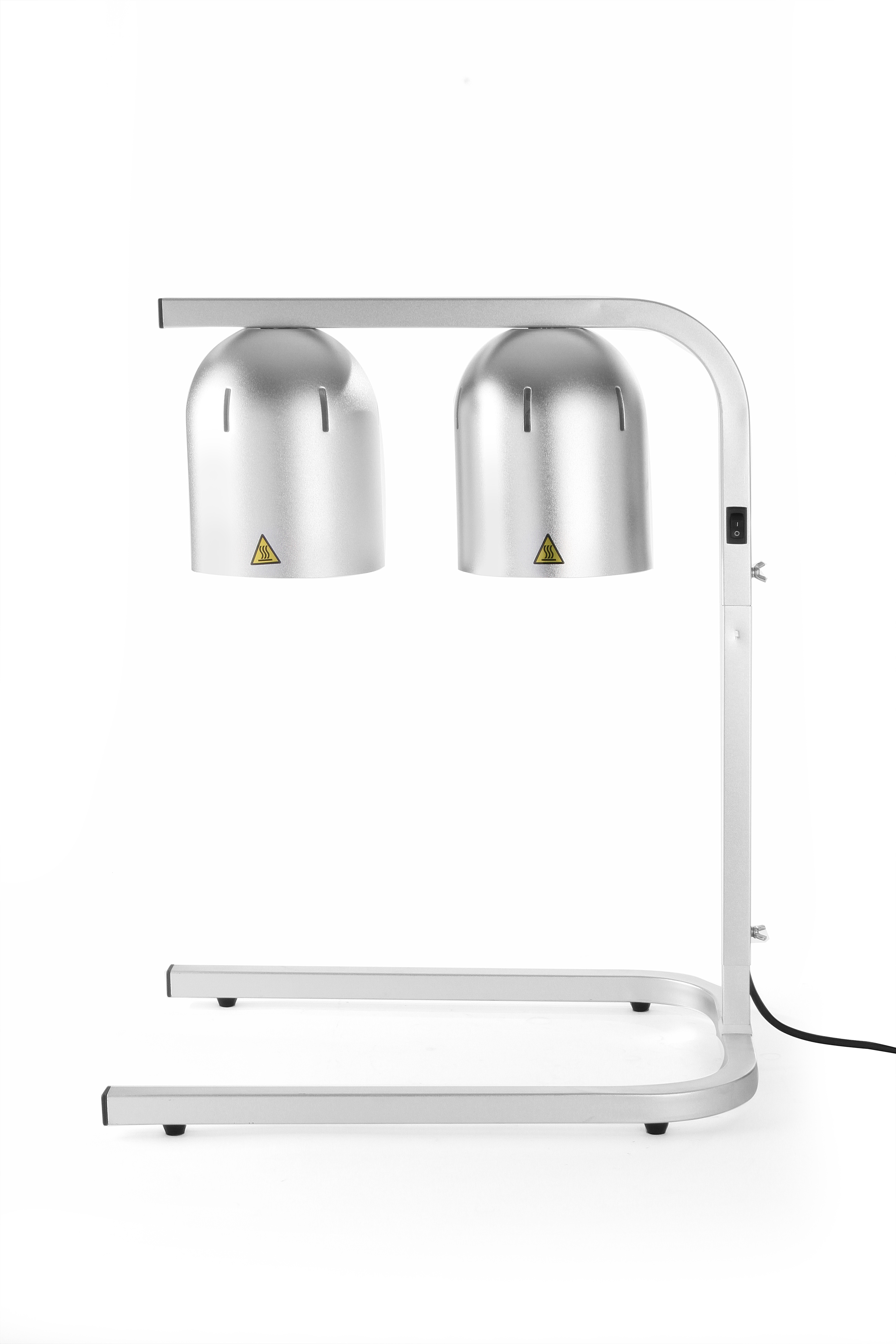 Värmestation med 2 lampor, silver