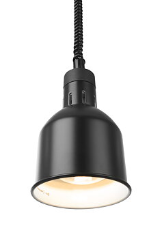 Värmelampa med utdragbar kabel, svart