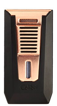 Colibri Slide Double Torch Lighter med inbyggd cigarrborr Rosegold
