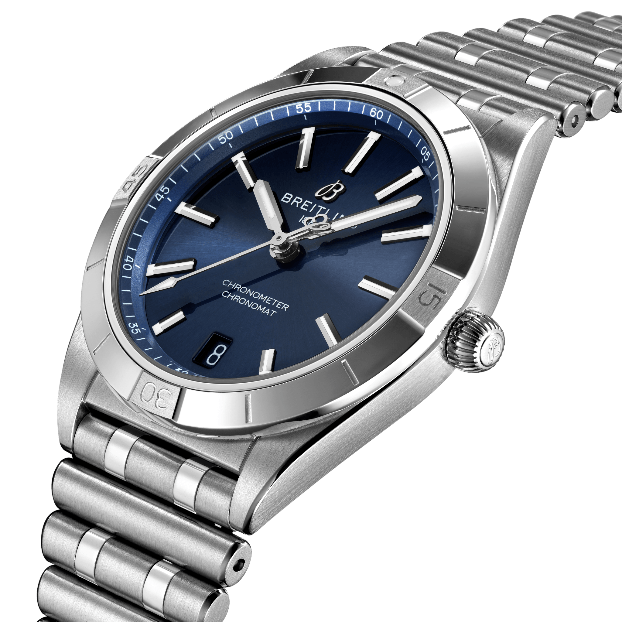 Breitling A10380101C1A1 Breitling Chronomat 36 stål blå profil