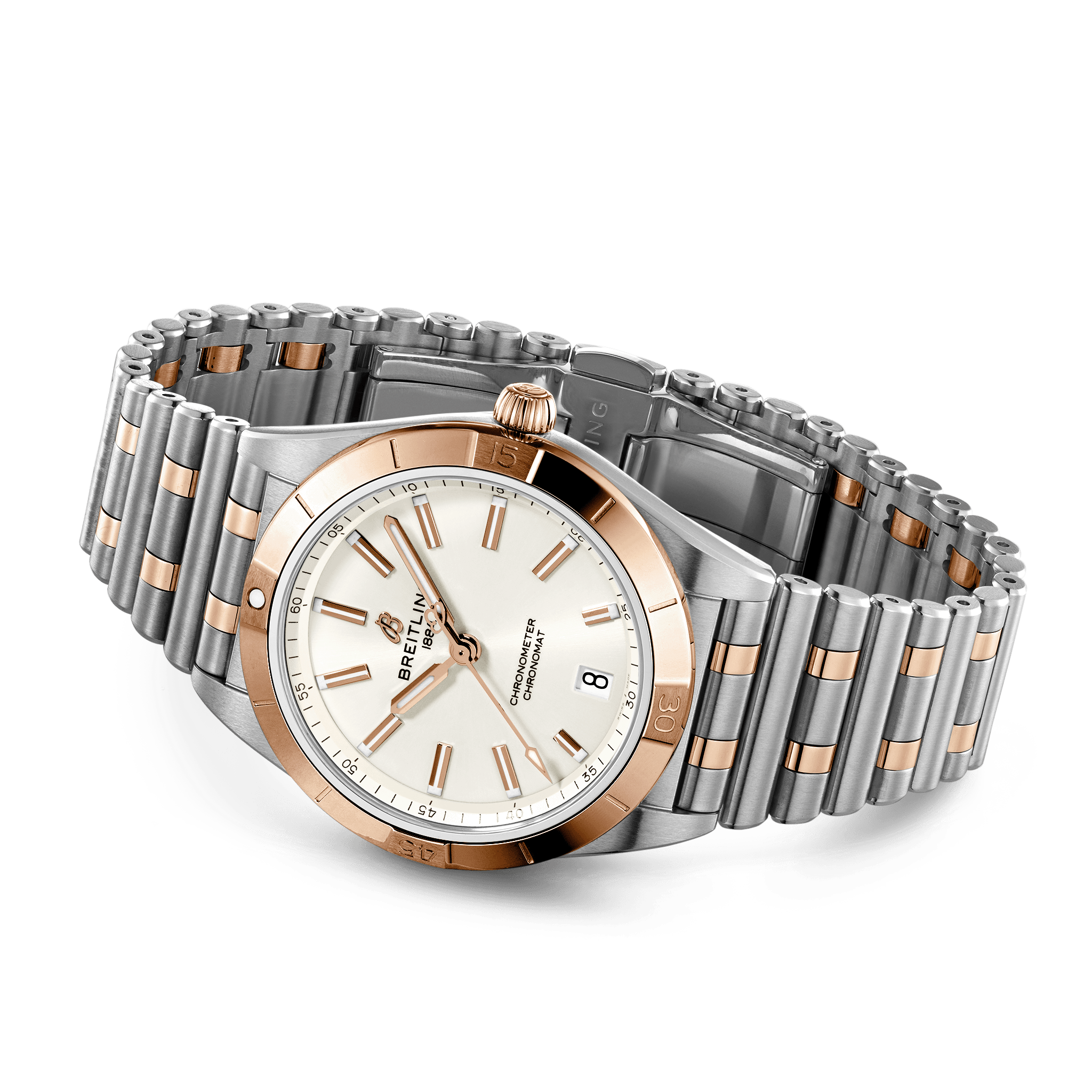 Breitling U10380101A1U1 Breitling Chronomat 36 stål och 18 K roséguld sidobild