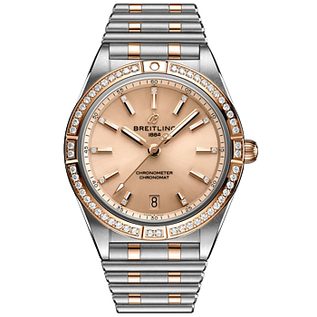 Breitling U10380591K1U1 Breitling Chronomat 36 koppar stål och 18 K roséguld med diamant bezel 