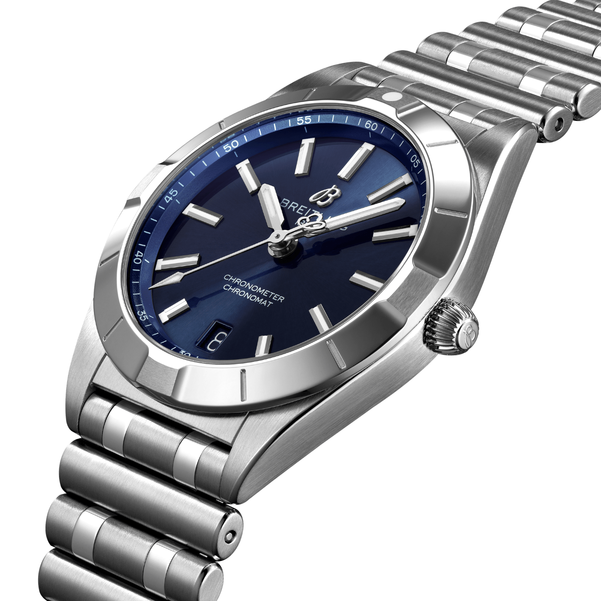 Breitling A77310101C1A1 Breitling Chronomat 32 stål blå profil