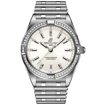 Breitling A77310591A1A1 Breitling Chronomat 32 stål silver diamant bezel