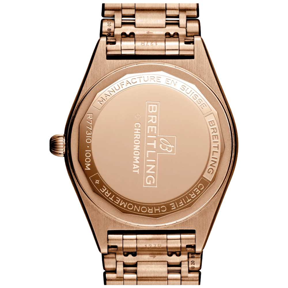 Breitling R77310101A1R1 Breitling Chronomat 32 18 K roséguld baksida