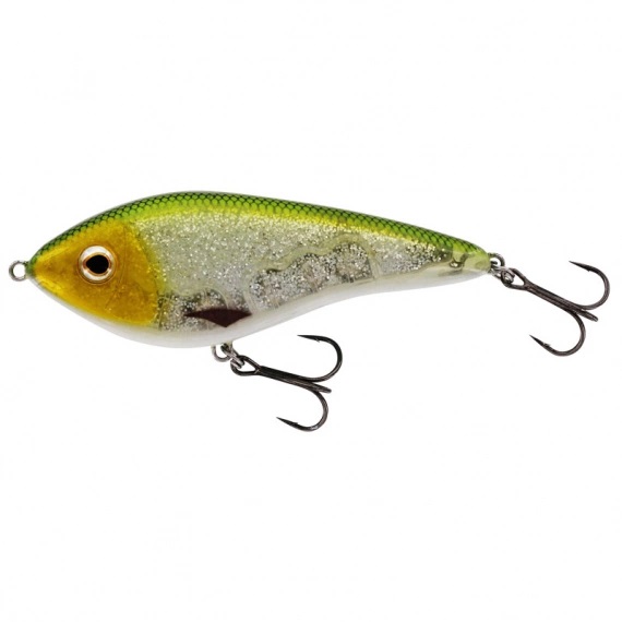 westin swim 12cm 53g suspending is a really good swimbait for large pike. green headlight