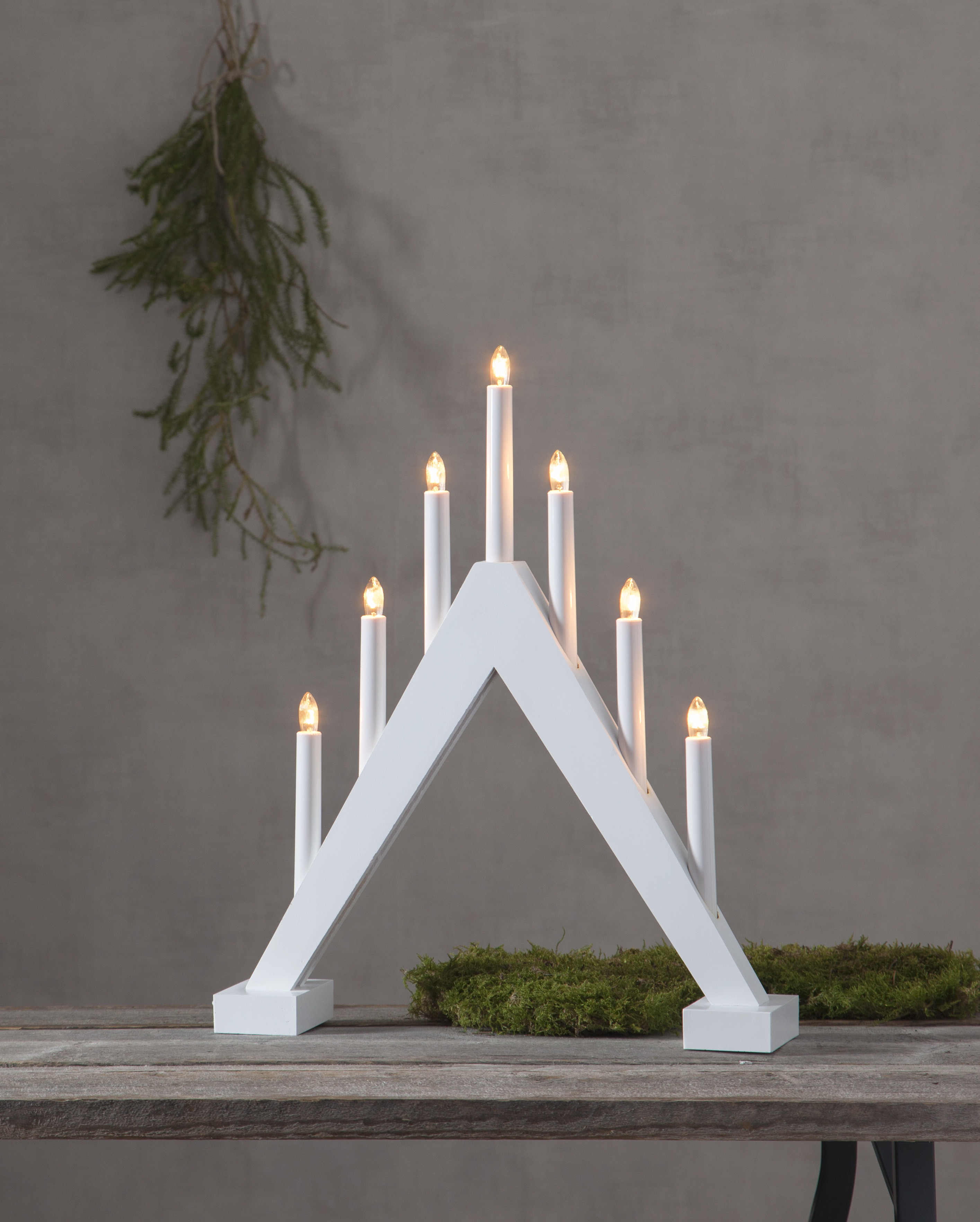 Ljusstake - Adventsljusstake - Vit 