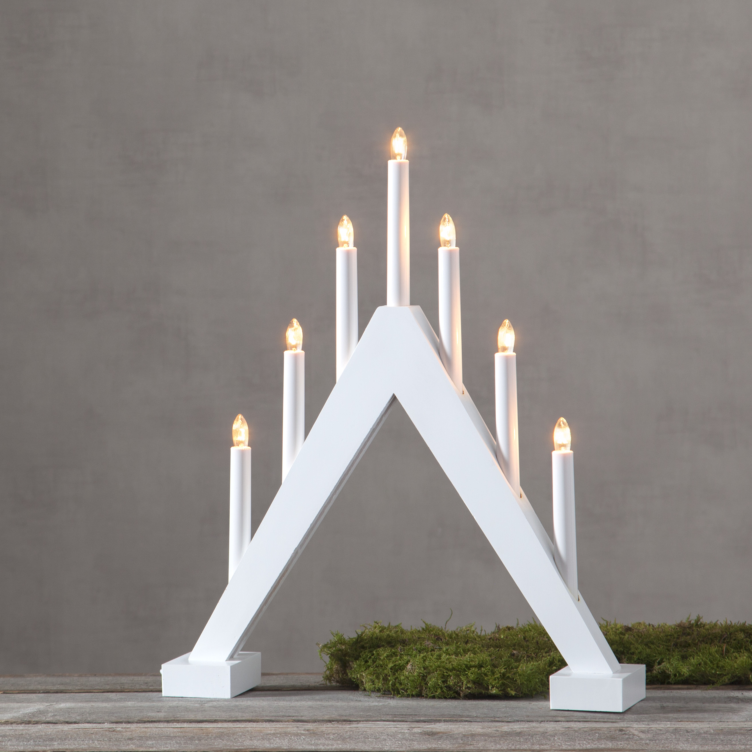 Ljusstake - Adventsljusstake - Vit  - 2