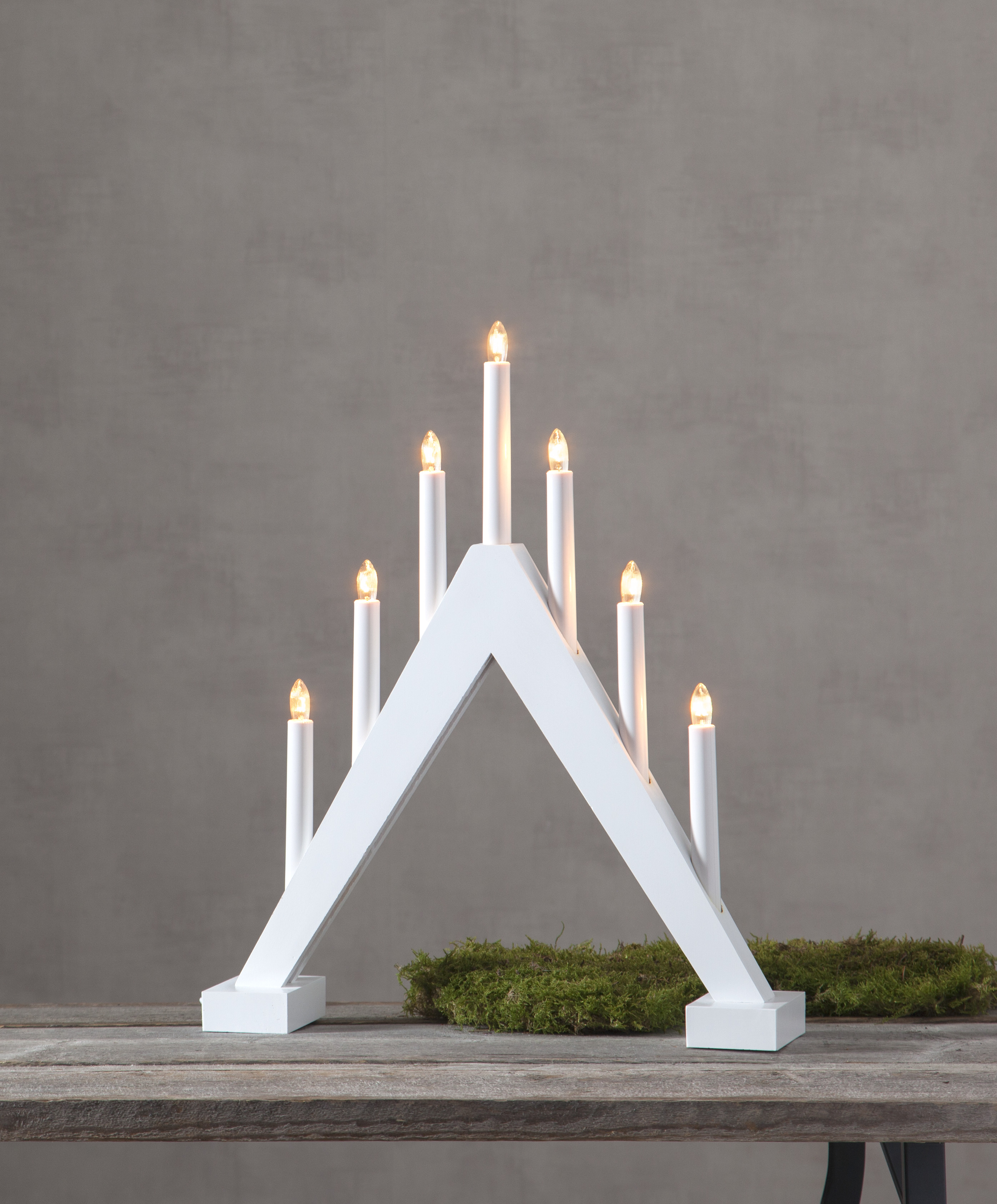 Ljusstake - Adventsljusstake - Vit  - 4