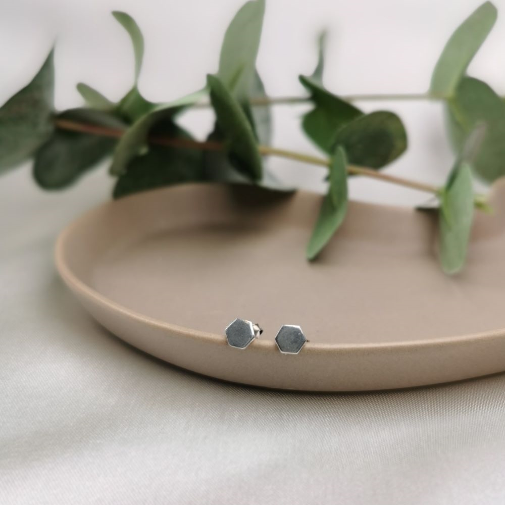 IAMLUND Hexagon örstickare silver