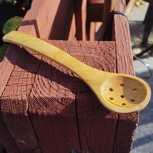 Olivsked, lång, trä, 185 mm
