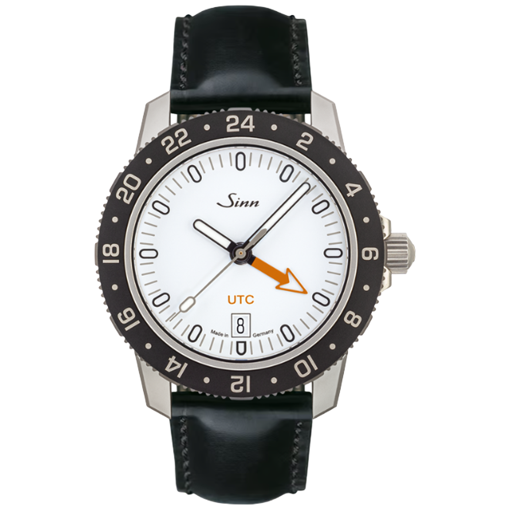 Sinn 105 St Sa W UTC svart kalvskinn 105.021
