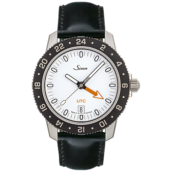 Sinn 105 St Sa W UTC svart kalvskinn 105.021