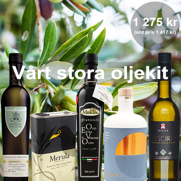 Vårt stora oljekit, fem olika Extra Jungfruoljor