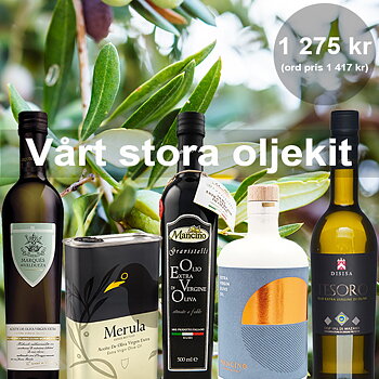Vårt stora oljekit, fem olika Extra Jungfruoljor