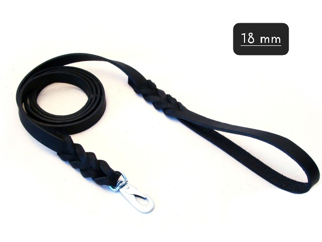 Alac Svart Läderkoppel 180cm BGB - 6,9,15,18 mm - 4