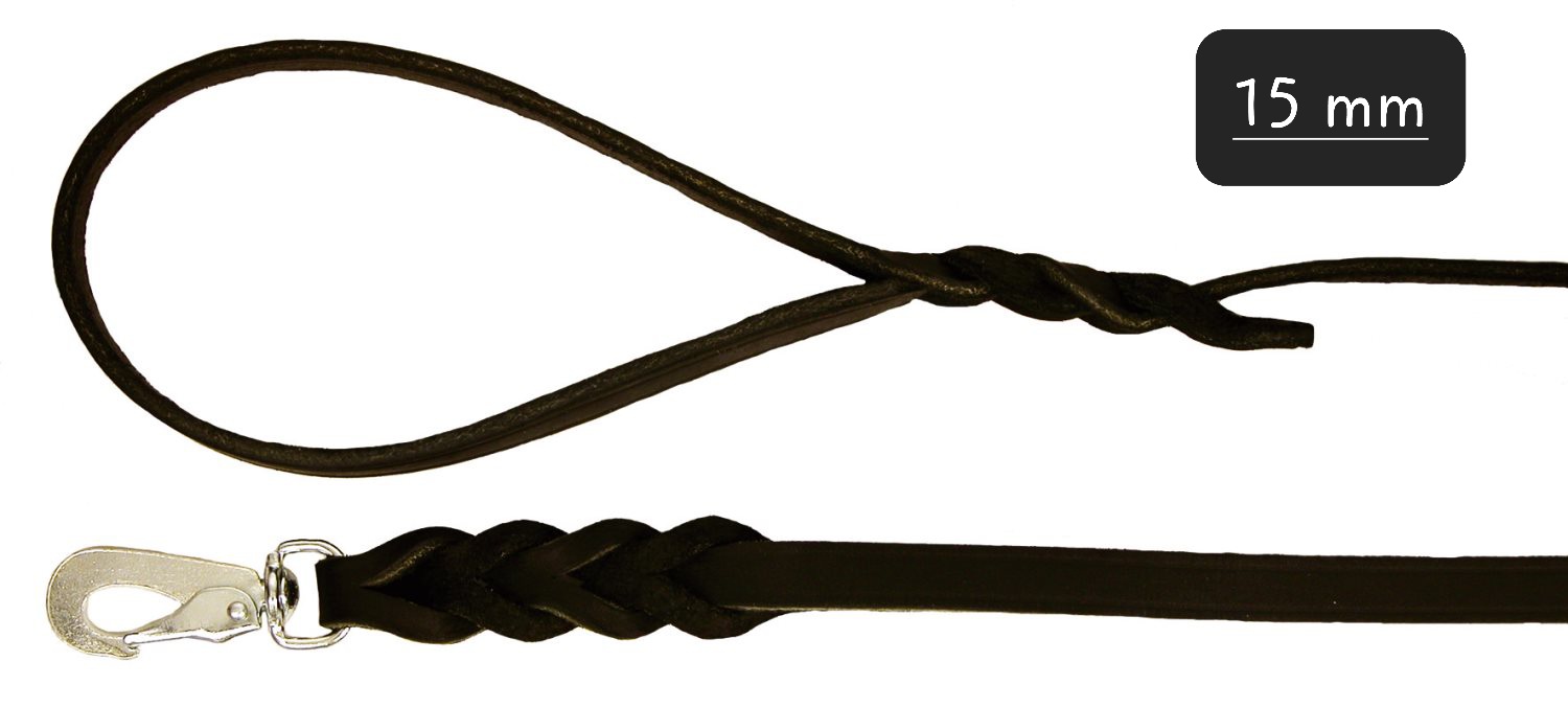 Alac Svart Läderkoppel 180cm BGB - 6,9,15,18 mm - 3