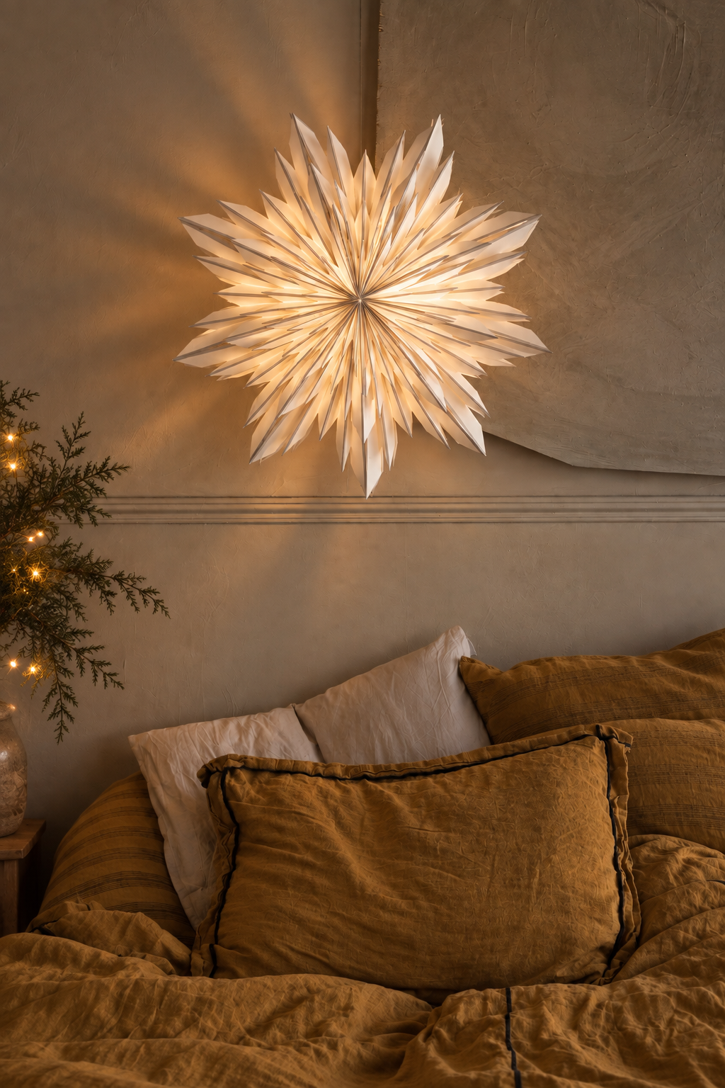 Adventsstjärna - Stjärna - Vit/Silver - 60 cm - Elsa - Watt & Veke - 7