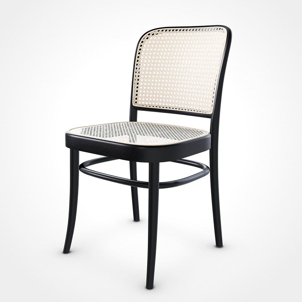 No. 811 Chair black/rattan  - Quickship
