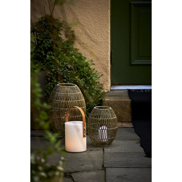 Golvlampa - Lampskärm - Konstrotting - 30x30 cm - 7