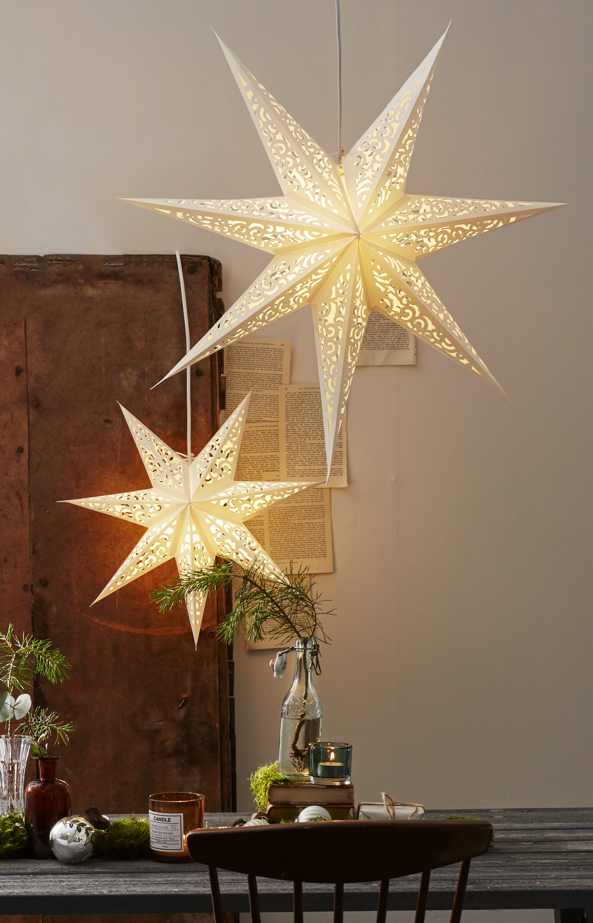 Adventsstjärna - Pappersstjärna - Lace - 45x45 cm - 7